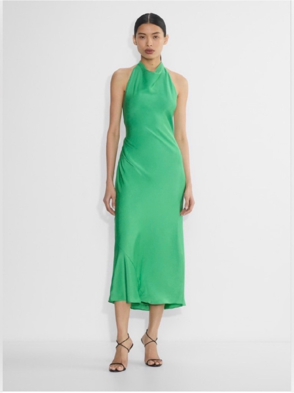 Aritzia green Backless Halter Midi Dress